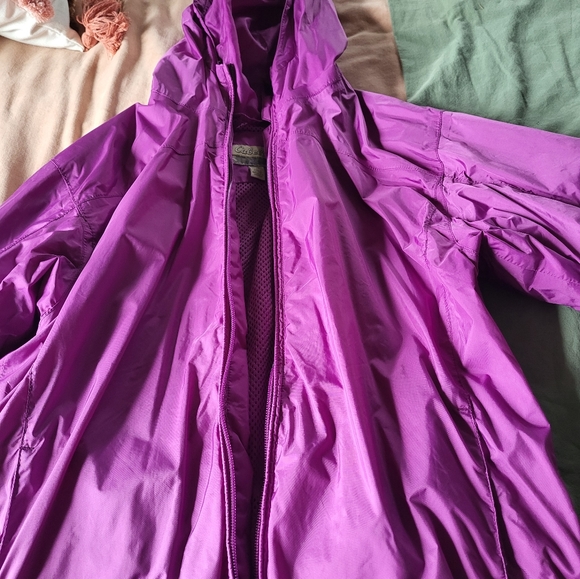 Big Girls Purple Owls Rain Coat 8-10
